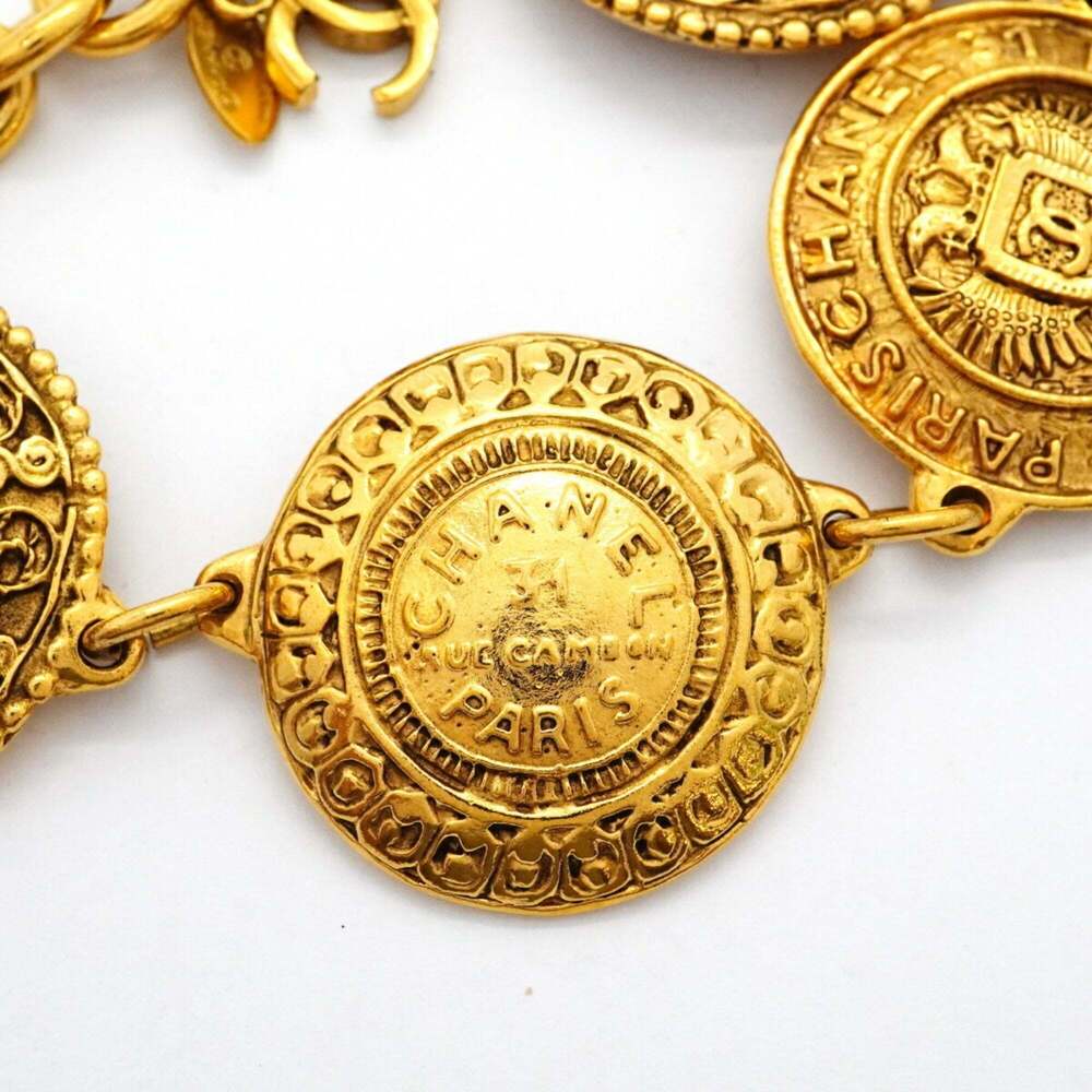 CHANEL Gold Logo Charm Bracelet - Picture 10 of 11